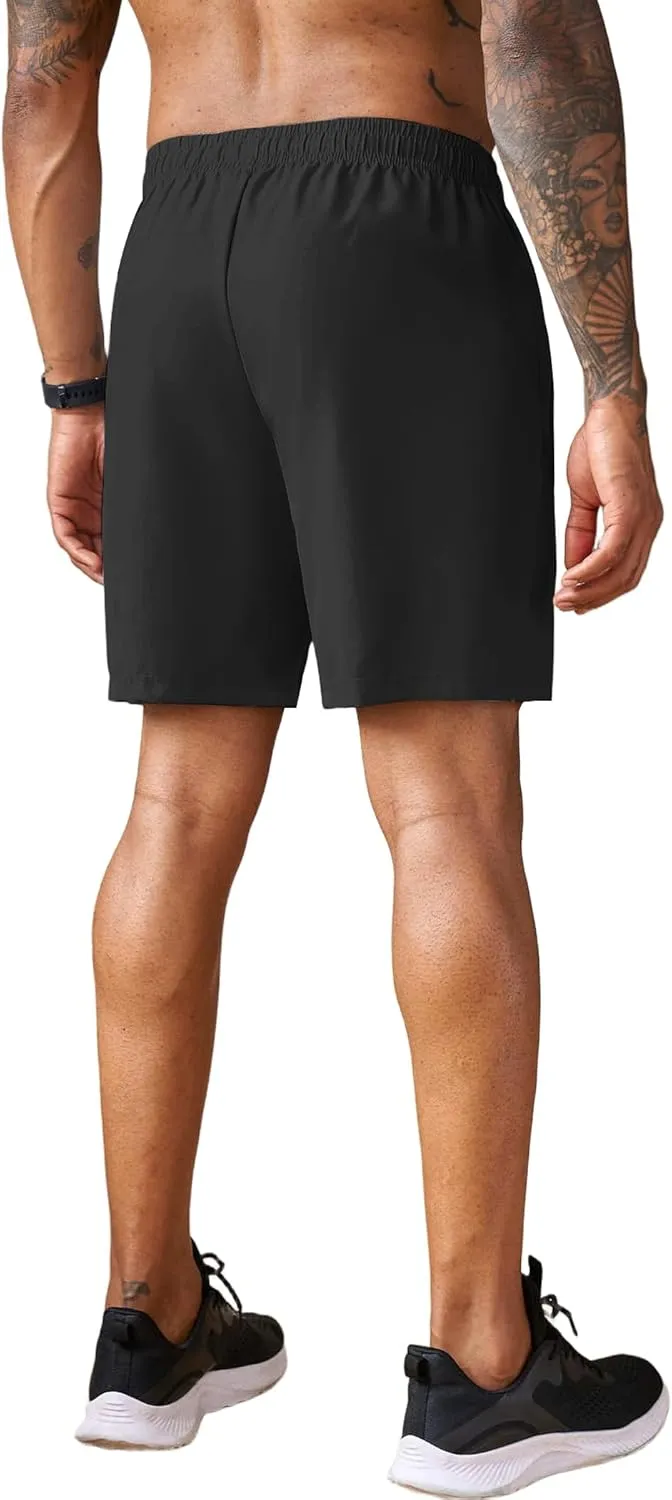 COOFANDY Men's 2 Pack Workout Gym Shorts 7 Inch / 5 Inch Athletic Shorts Lightweight Casual Jogger Short with Zipper Pockets