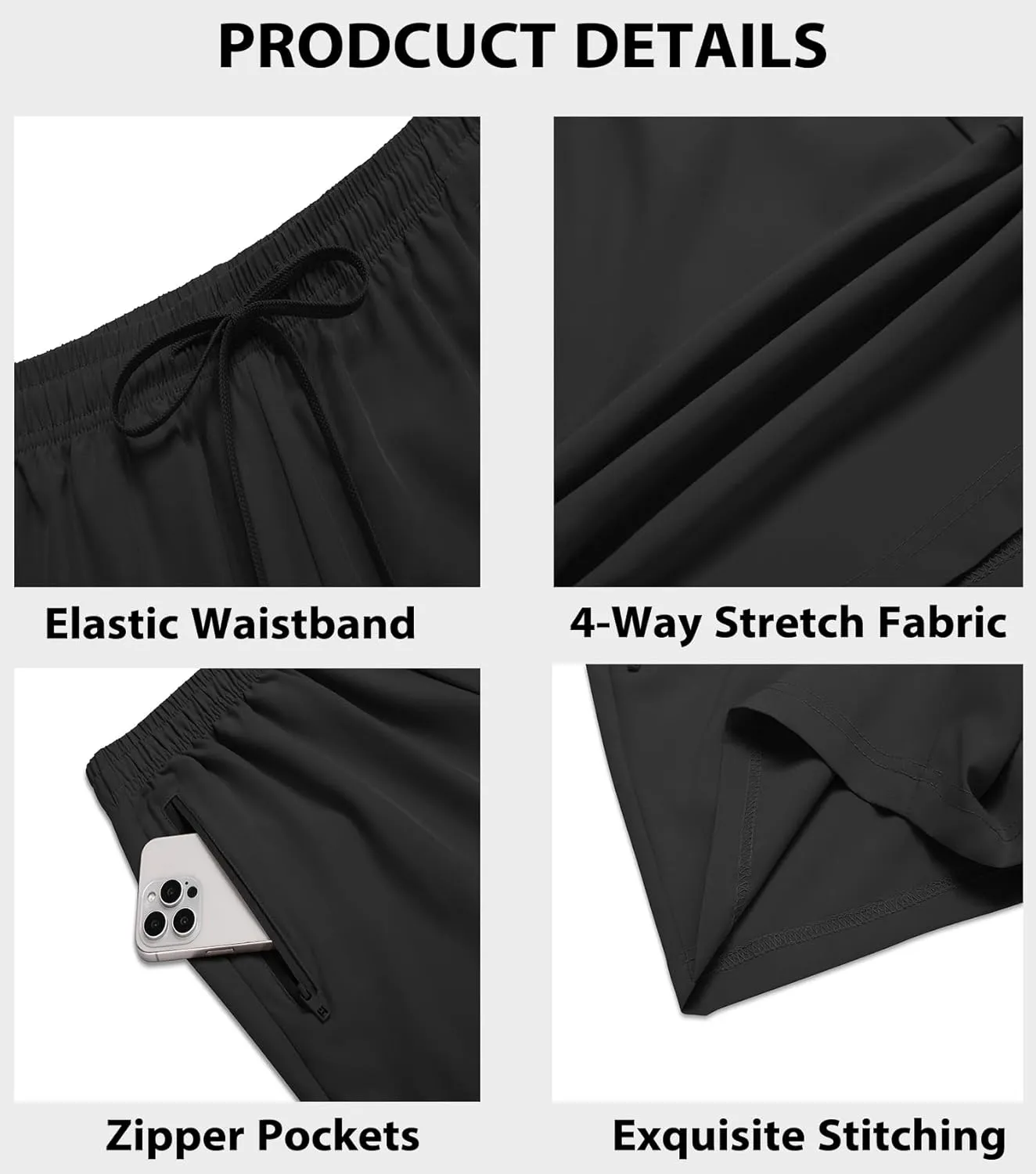 COOFANDY Men's 2 Pack Workout Gym Shorts 7 Inch / 5 Inch Athletic Shorts Lightweight Casual Jogger Short with Zipper Pockets