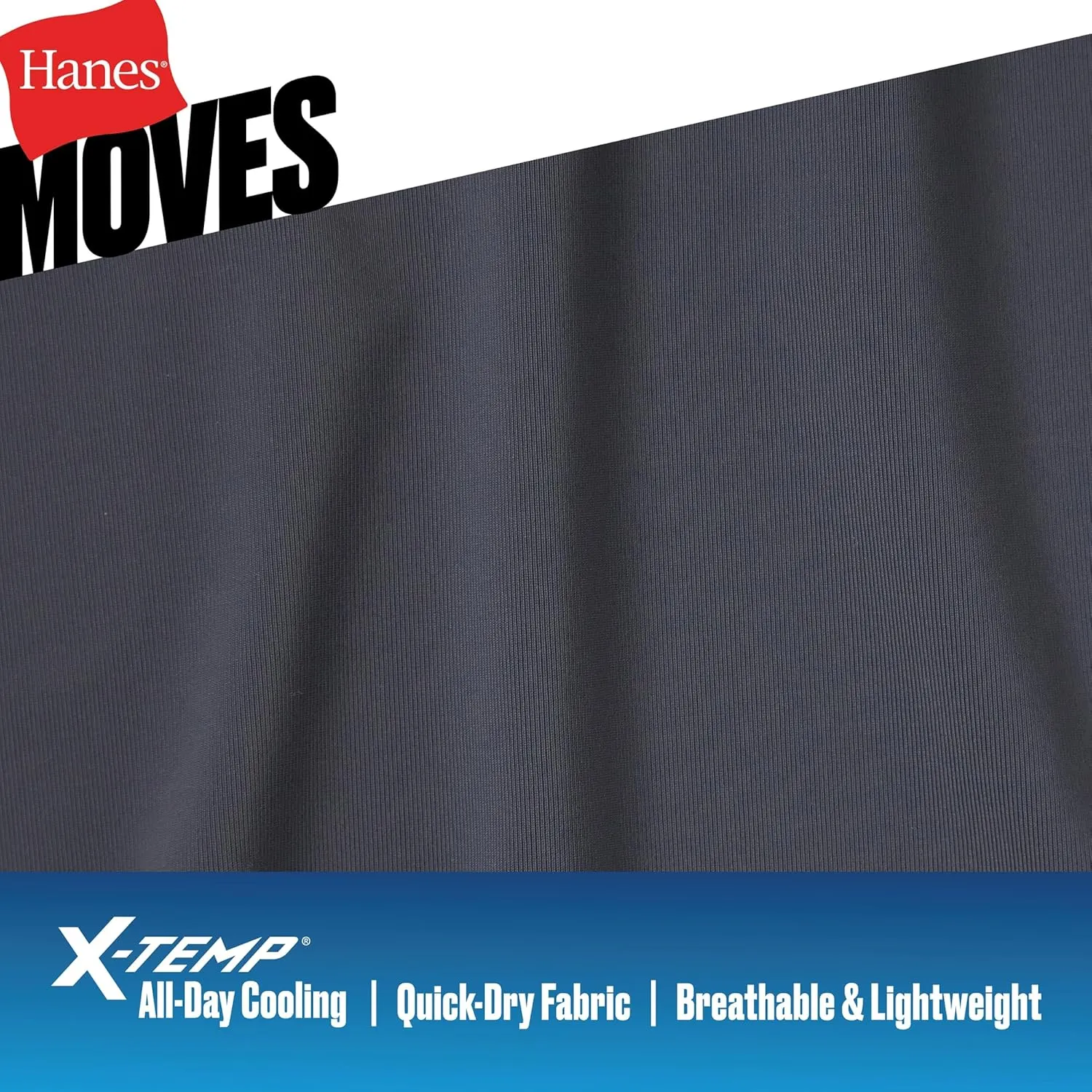Hanes Men's Moves Performance Boxer Brief, Total Support Pouch, Regular/Trunk/Long Leg, 3-Pack, 8"