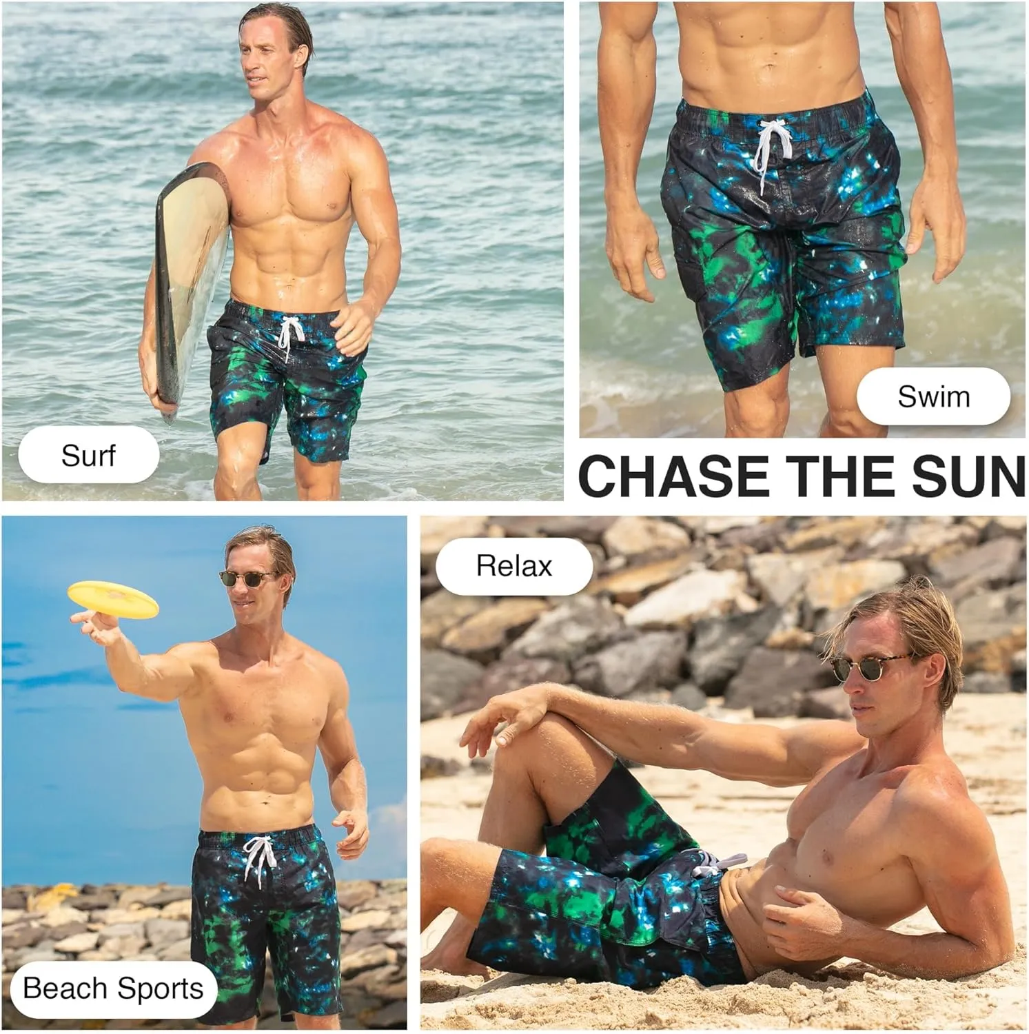 Kanu Surf Men's Infinite Swim Trunks (Regular & Extended Sizes)