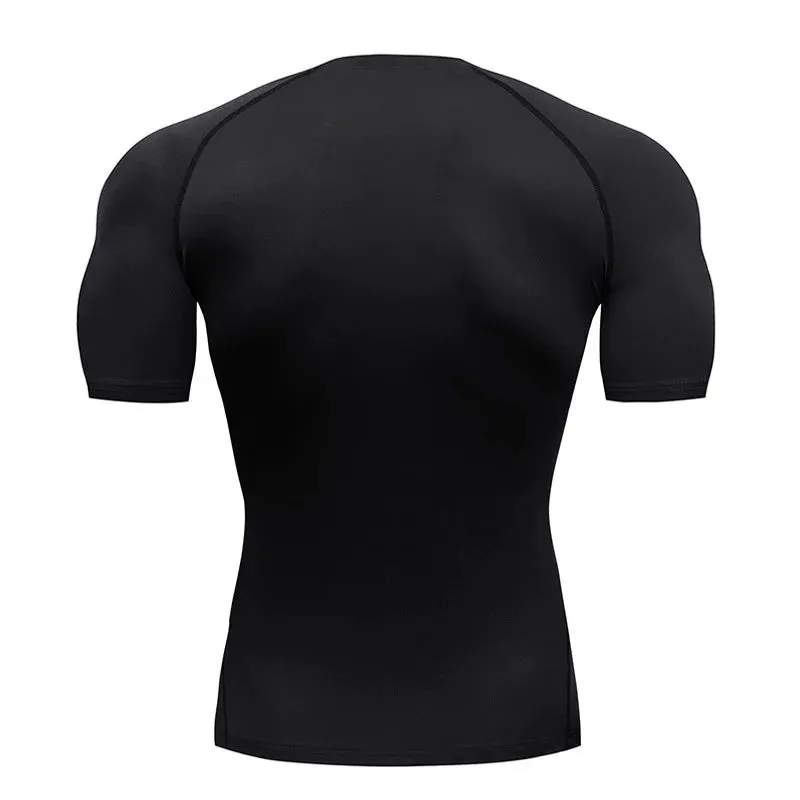 Men's Spider Print Compression Shirt – Quick-Dry, Breathable Gym Tee