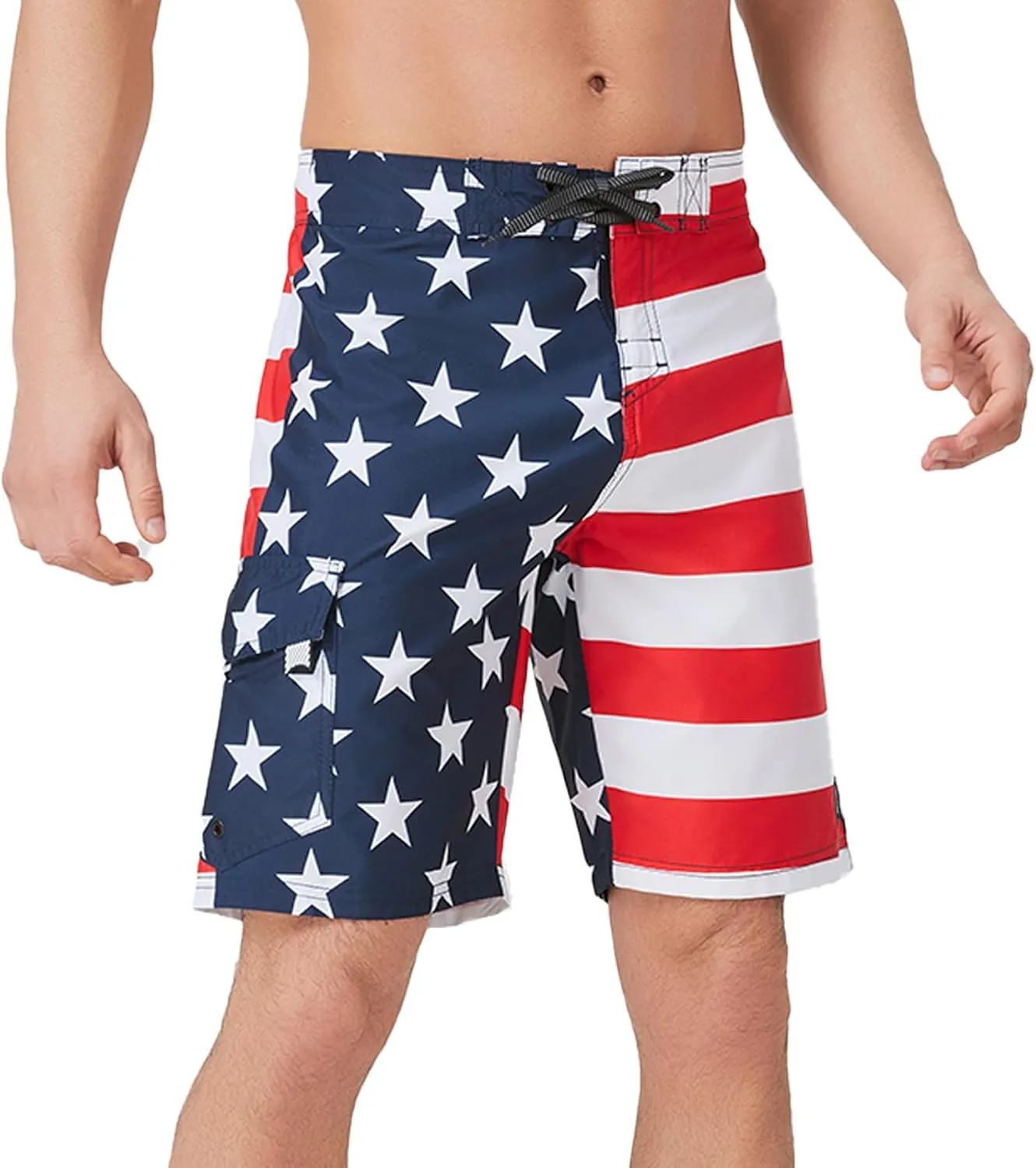 Men's Swim Trunks 22?? Quick Dry Board Shorts with Key Keeper, No Mesh Lining - Perfect for Surfing & Swimming