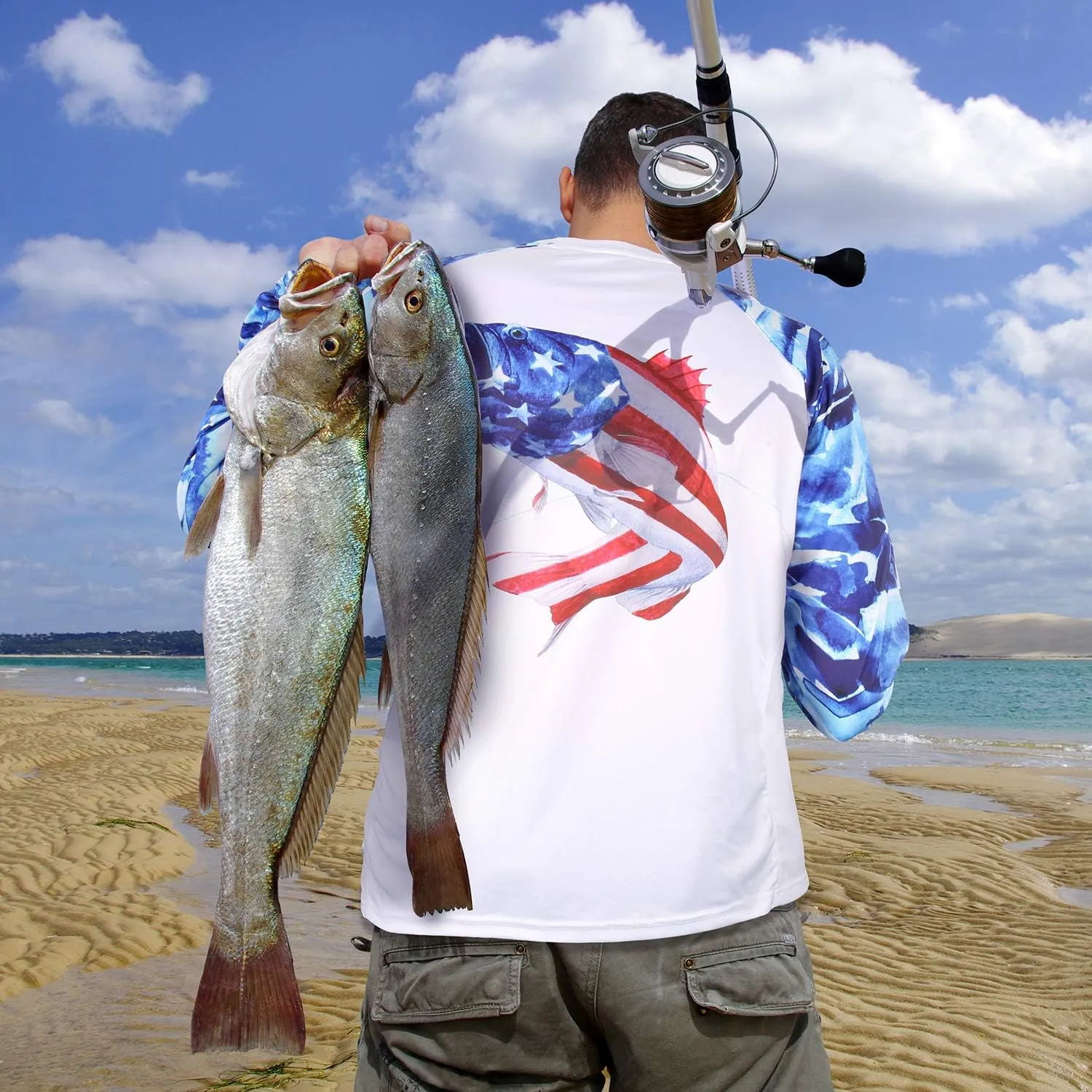 Palmyth Fishing Shirt for Men Long Sleeve Sun Protection UV UPF 50  T-Shirts with Pocket