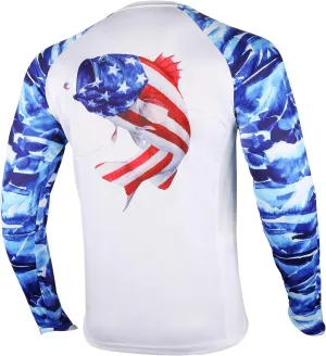 Palmyth Fishing Shirt for Men Long Sleeve Sun Protection UV UPF 50  T-Shirts with Pocket