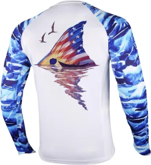 Palmyth Fishing Shirt for Men Long Sleeve Sun Protection UV UPF 50  T-Shirts with Pocket