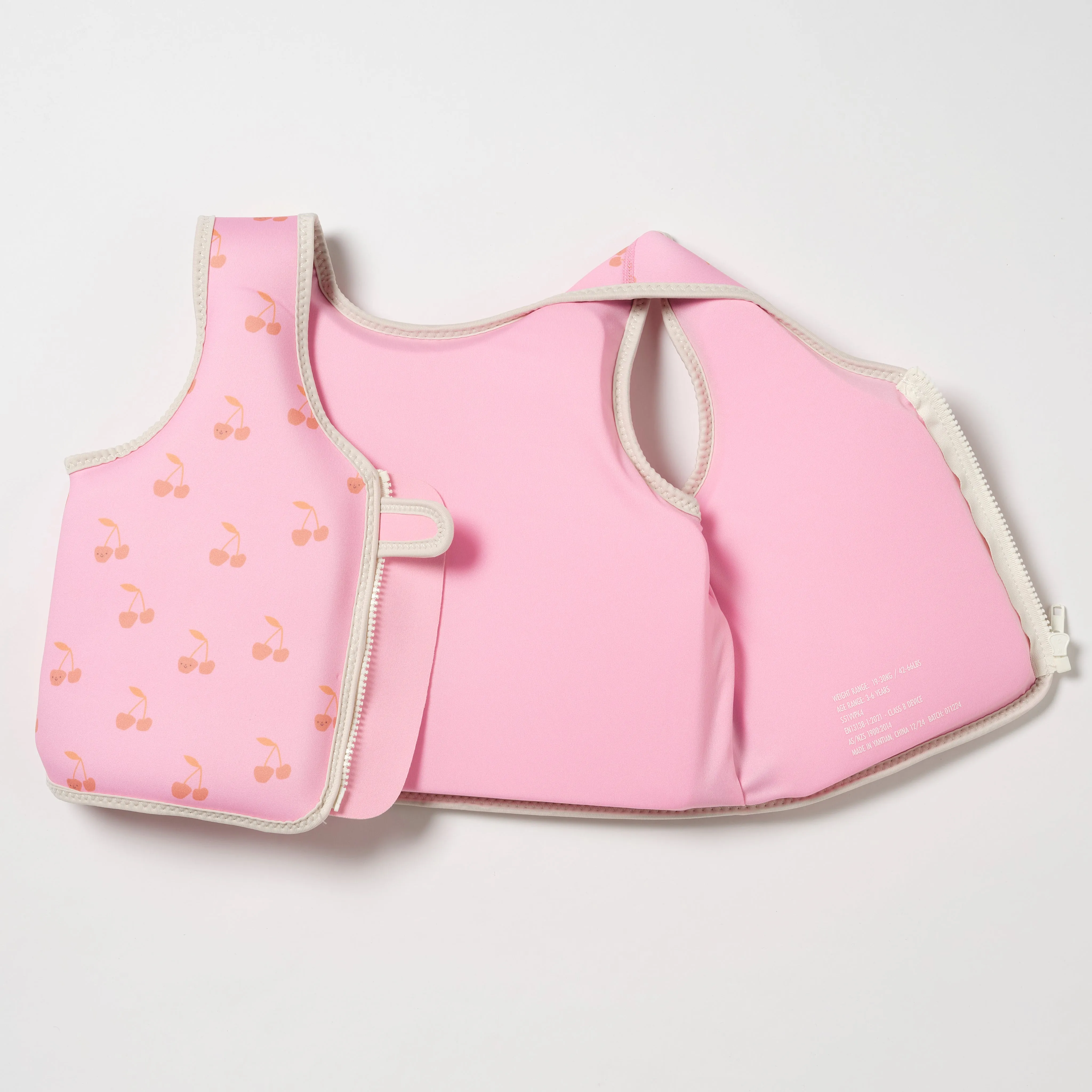 SUNNYLiFE Kids Swim Vest  Cotton Candy Cherry