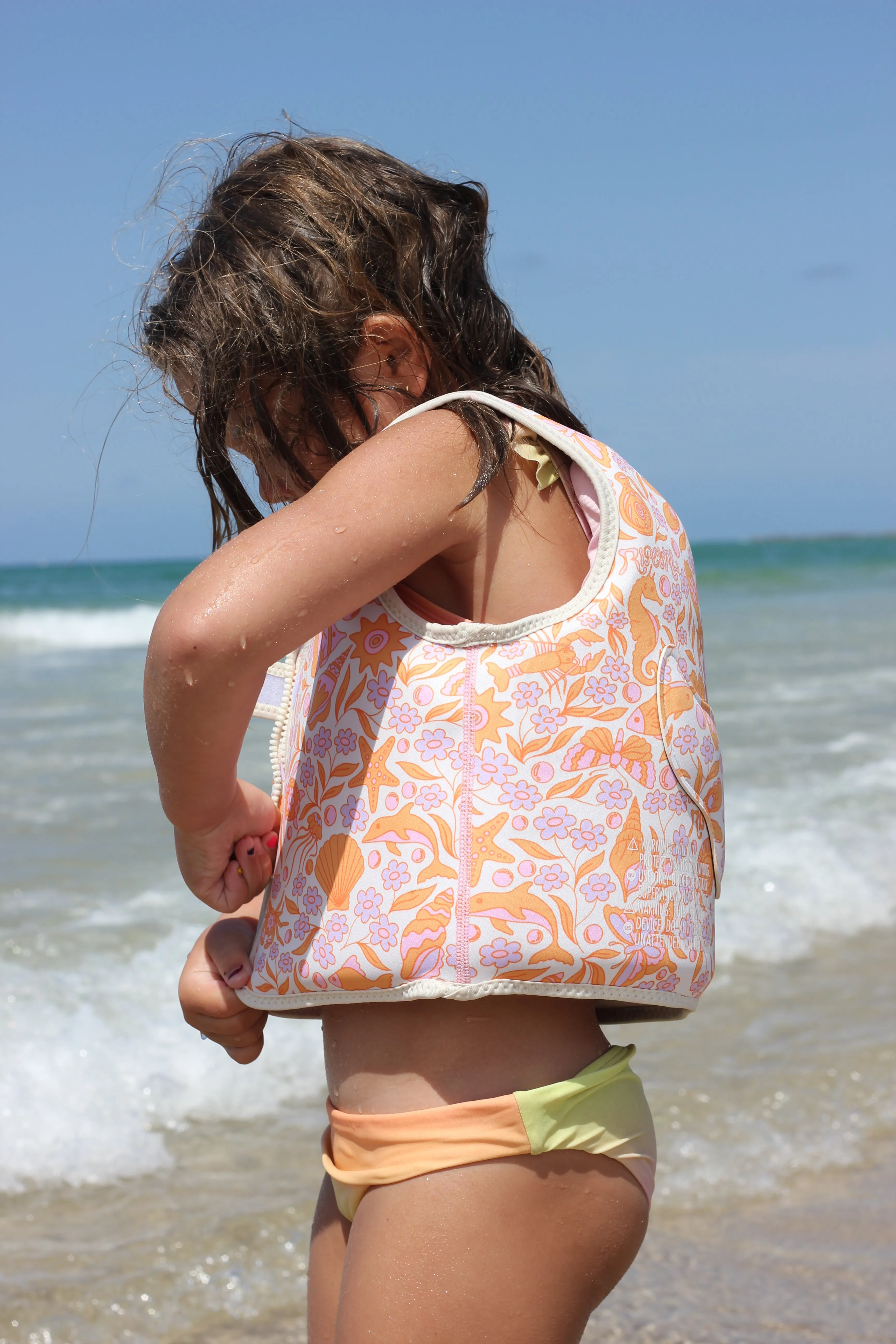 SUNNYLiFE Kids Swim Vest  Ocean Magic Pink