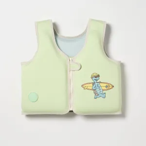 SUNNYLiFE Kids Swim Vest  Shred Turtle Aqua
