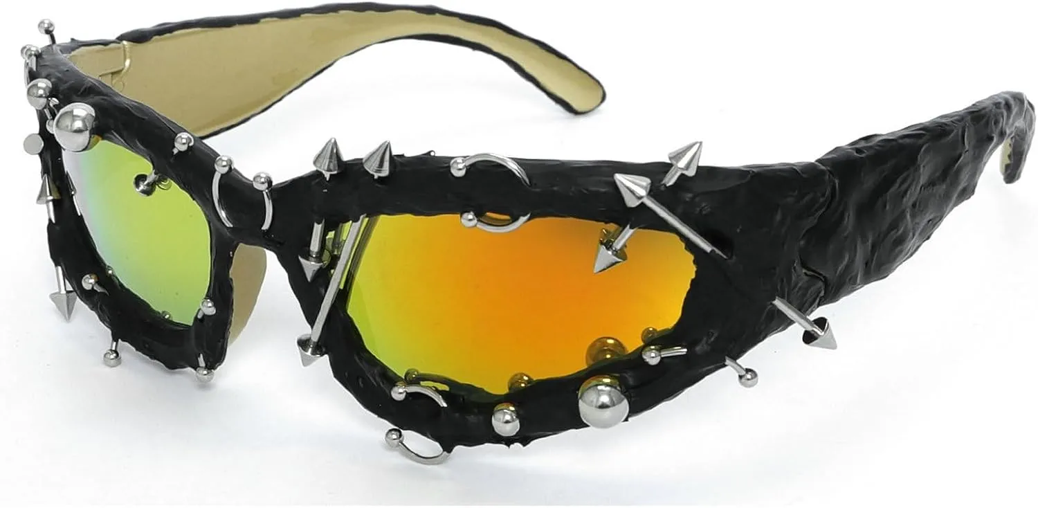 Wrap Around Y2K Sunglasses Men And Women Cool Sunglasses Personalized Street Party sunglasses N45